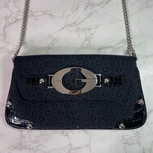 Vintage guess black shoulder purse
